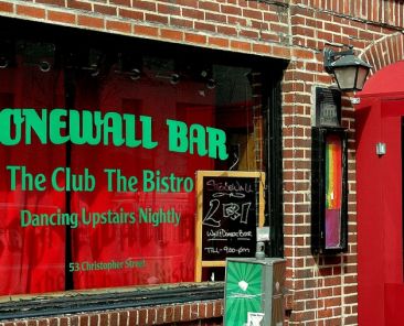 New York City - March 30 2005: The Stonewall Bar at 53 Christopher Street site of the 1969 uprising that began the gay liberation movement
