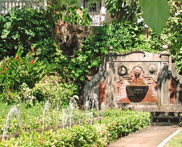 A photograph of the fountains on the grounds of the home of Ponce de Leon in San Juan Puerto Rico