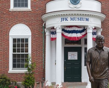 BOSTON,MASSACHUSETTS,USA - JULY 12,2016: The John F. Kennedy Hyannis Museum is a historical museum located at 397 Main Street Hyannis Massachusetts.