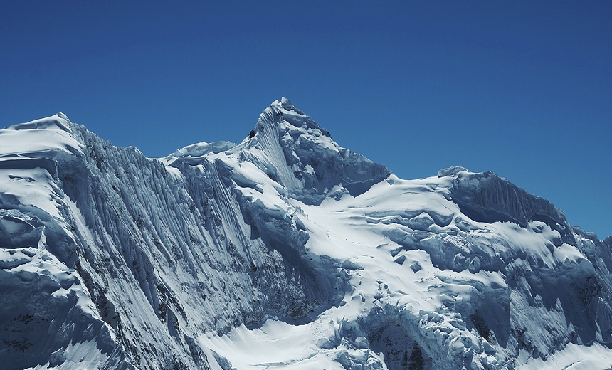 Snowcovered high mountain Cordilleras